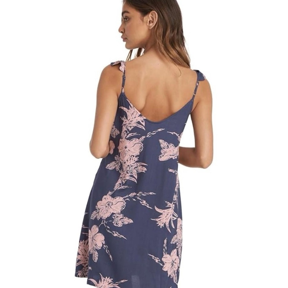Roxy On a Thought Tank Navy and Pink Floral Dress